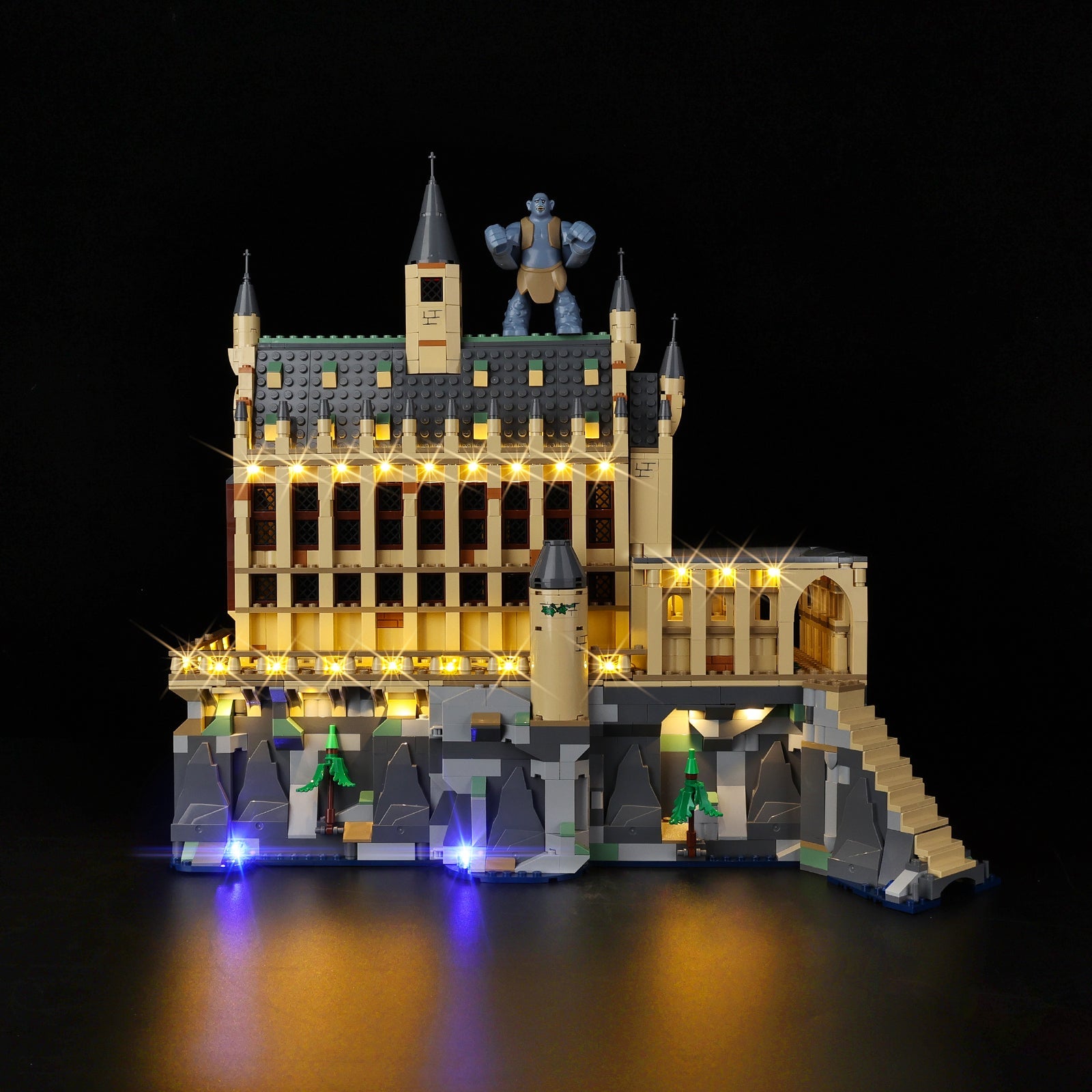 Light Kit For LEGO Hogwarts Castle: The Great Hall 76435 - 76435-Hogwarts Castle The Great Hall-1-on (lights on)