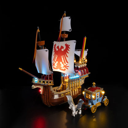 Light Kit For LEGO Triwizard Tournament: The Arrival 76440 - 76440-Triwizard Tournament The Arrival-1-on (lights on)
