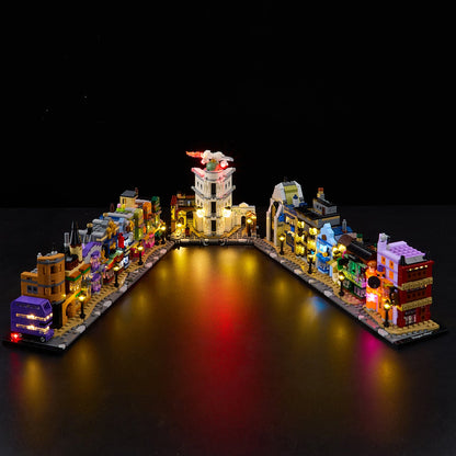 Light Kit For LEGO Diagon Alley: Wizarding Shops 76444 - 76444-Diagon Alley Wizarding Shops-3-on