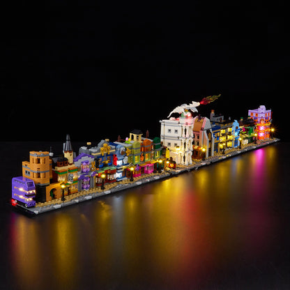 Light Kit For LEGO Diagon Alley: Wizarding Shops 76444 - 76444-Diagon Alley Wizarding Shops-4-on