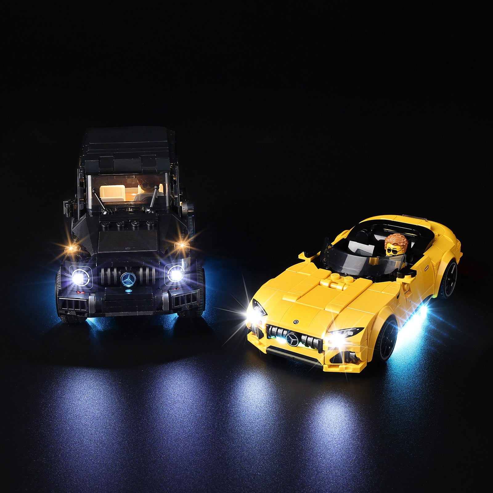 Mercedes-AMG G 63 and Mercedes-AMG SL 63 76924 - alternate angle, lights on