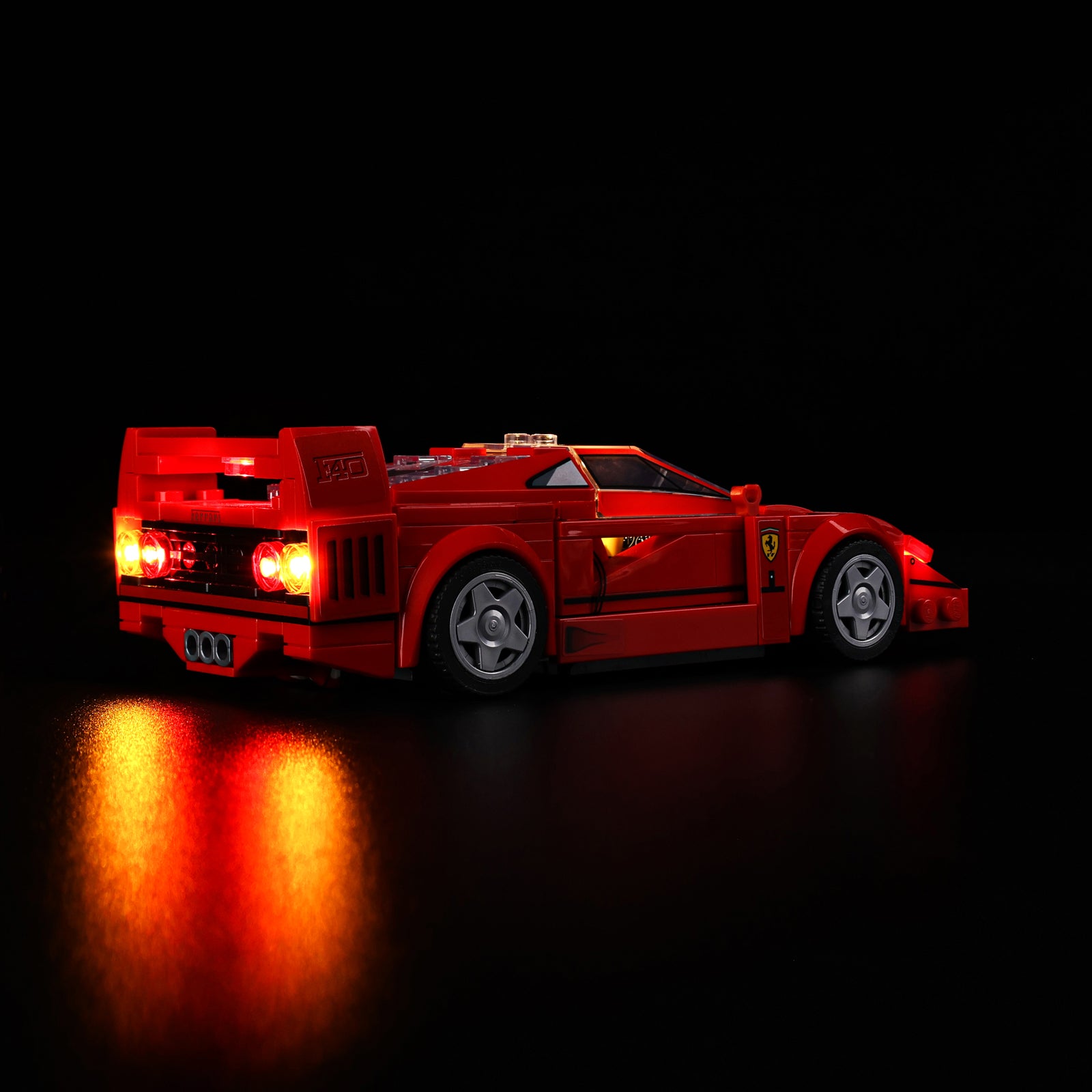 Ferrari F40 Supercar 76934 - second side angle, illuminated