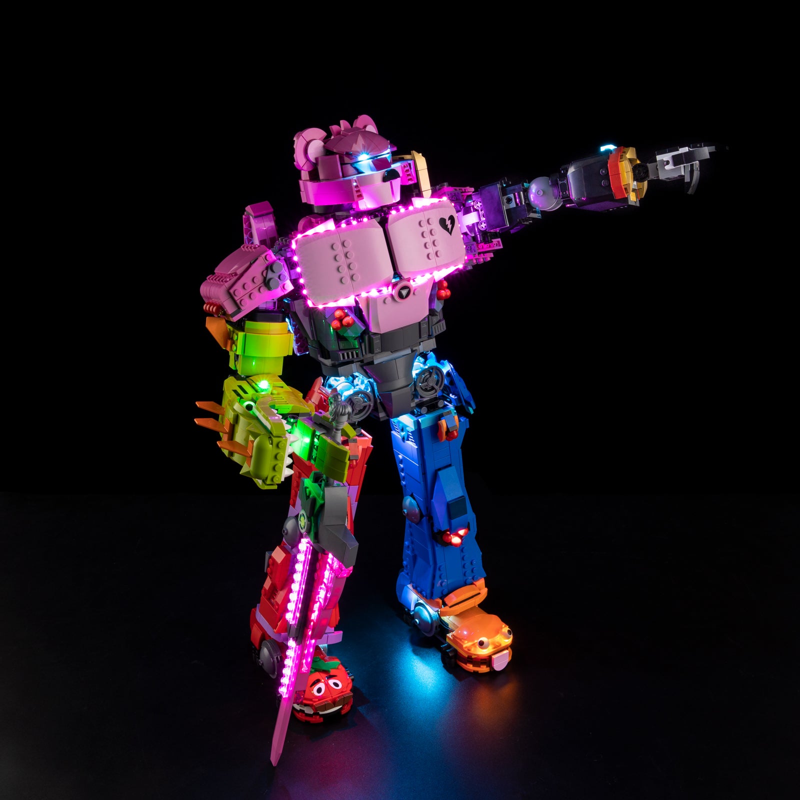 Mecha Team Leader 77078 - alternate angle, lights on
