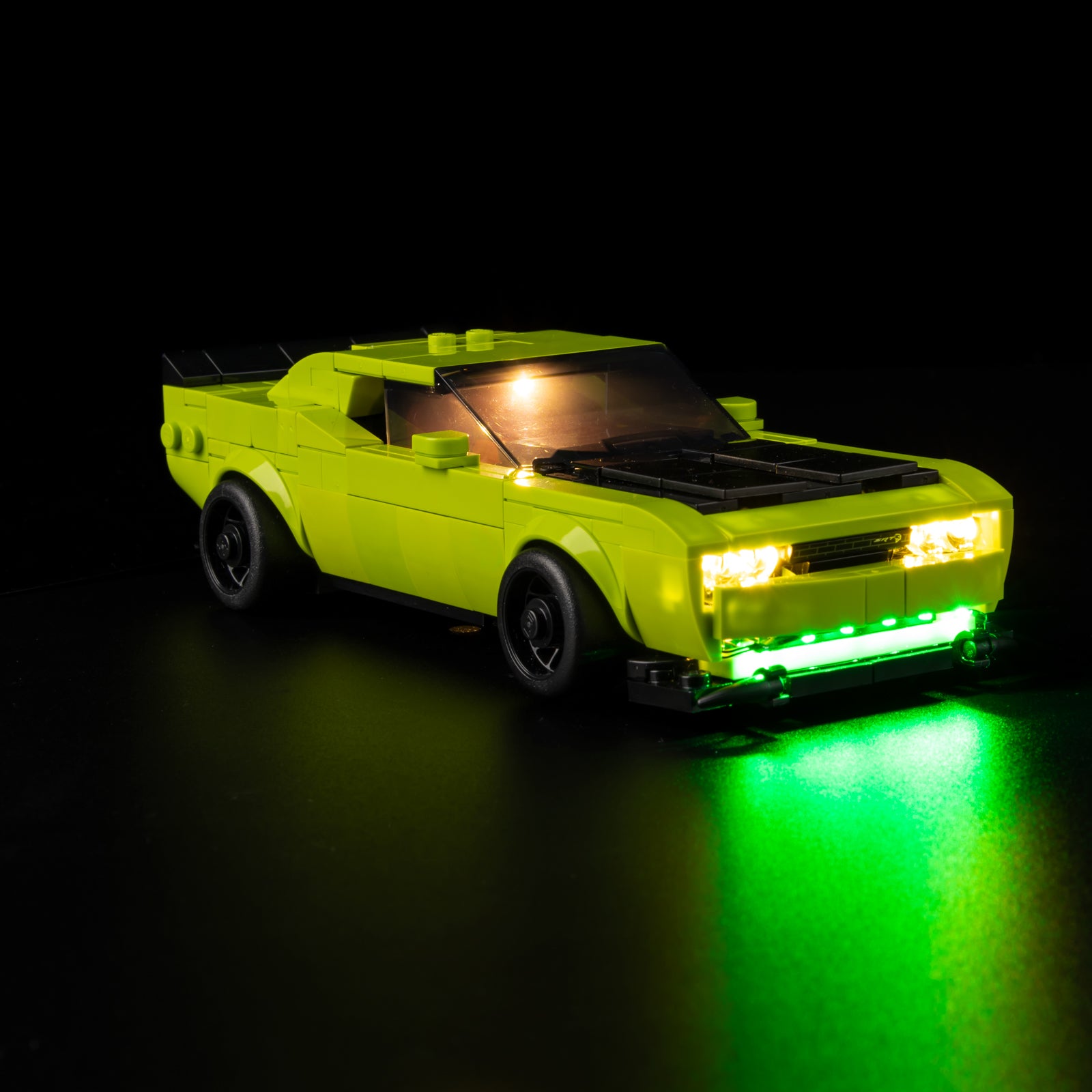 Side view of the Dodge Challenger SRT Hellcat Sports Car LED lamp
