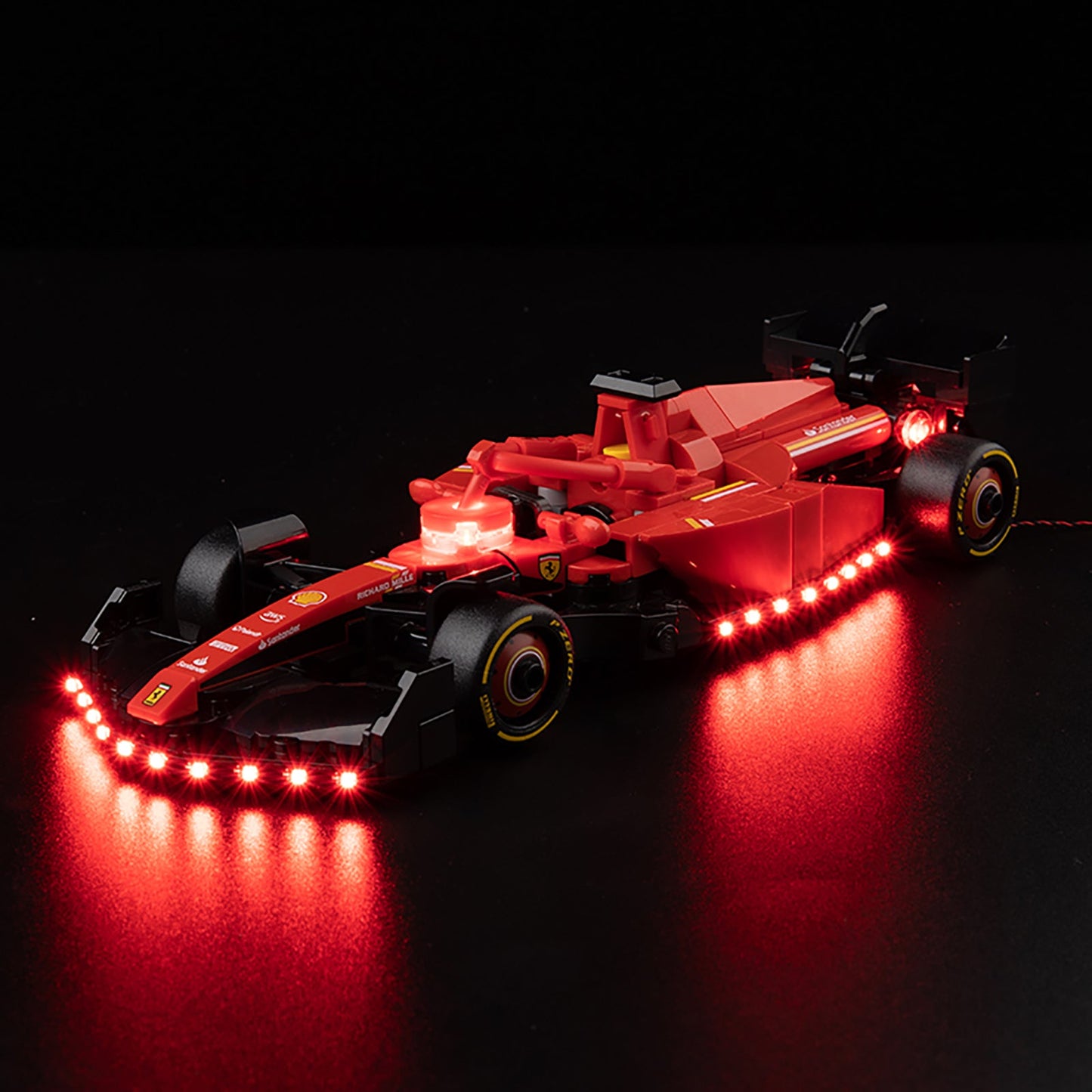 Light Kit For LEGO Ferrari SF-24 77242 - 77242-Ferrari-SF-24-F1-Race-Car-Ferrari-SF-24-F1-Race-Car-Ferrari-SF-24-F1-Race-Car-Ferrari-SF-24-F1-Race-Car-Ferrari-SF-24-F1-Race-Car-Ferrari-SF-24-F1-Race-Car-Ferrari-SF-24-F1-Race-Car-1-on (lights on)