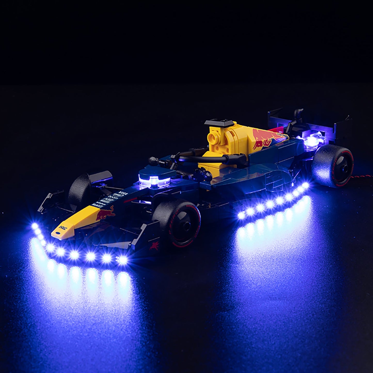 Light Kit For LEGO Oracle Red Bull Racing RB20 77243 - 77243-Red-Bull-Racing-RB20-Red-Bull-Racing-RB20-Red-Bull-Racing-RB20-Red-Bull-Racing-RB20-Red-Bull-Racing-RB20-Red-Bull-Racing-RB20-Red-Bull-Racing-RB20-1-on (lights on)