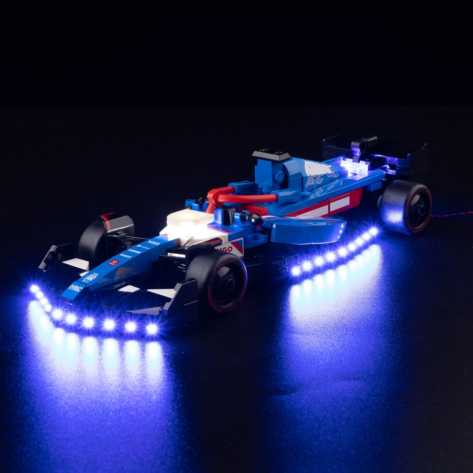 Light Kit For LEGO Visa Cash App VCARB 77246 - 77246-McLaren-F1-Car-McLaren-F1-Car-McLaren-F1-Car-McLaren-F1-Car-McLaren-F1-Car-McLaren-F1-Car-McLaren-F1-Car-1-on (lights on)