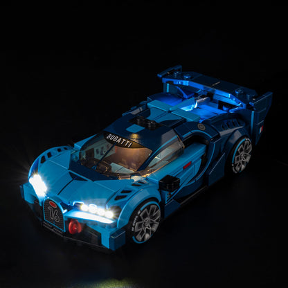 Light Kit For LEGO Bugatti Vision Gran Turismo Hyper Sports Car 77253
