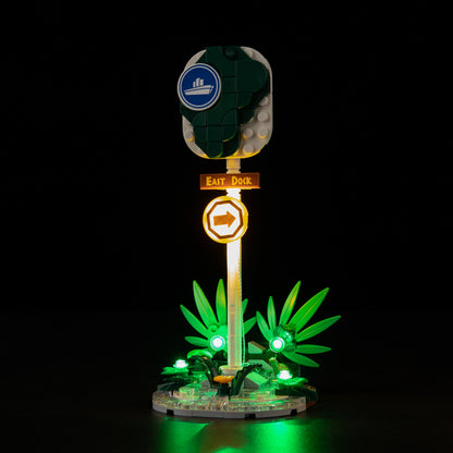 Close-up of LEGO 77984 Street light signs