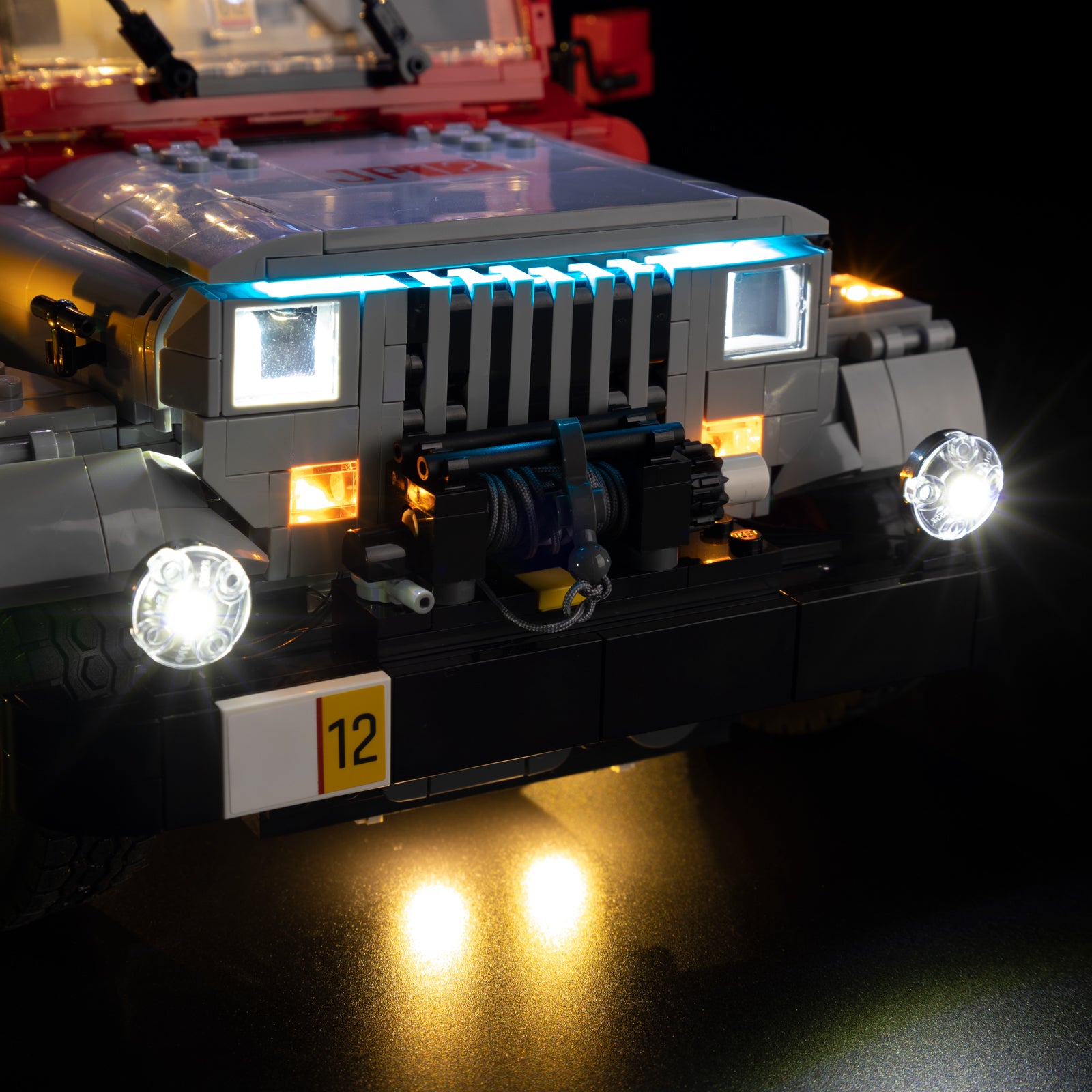 Close-up of LEGO 77984 headlight