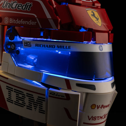 Light Kit For LEGO Charles Leclerc Helmet 43014 - 8-details-on-blue
