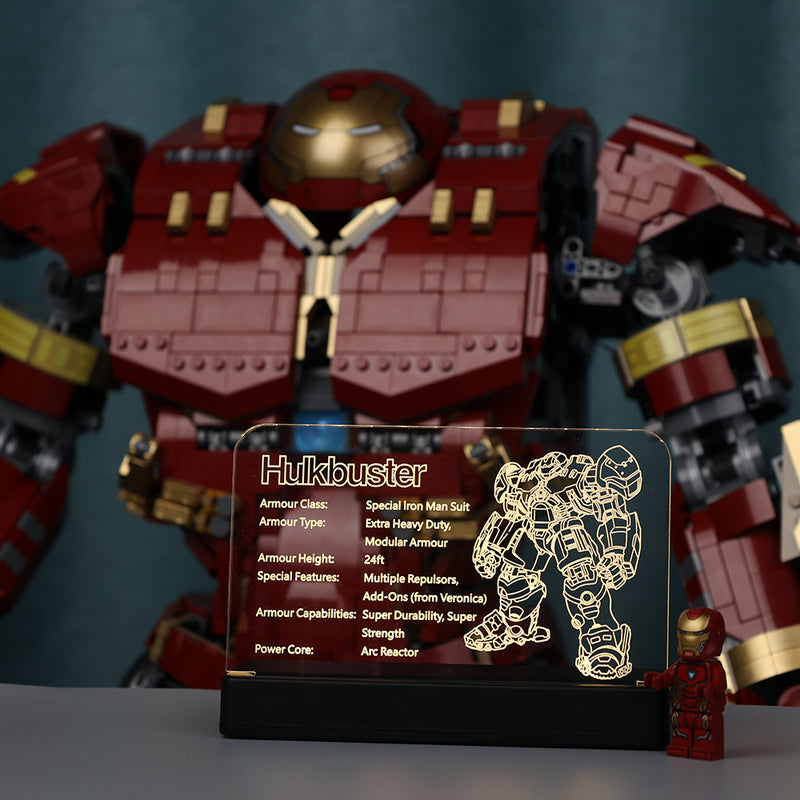 LED Acrylic Nameplate for Hulkbuster