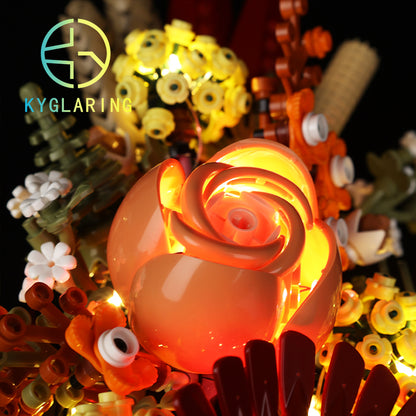 Dried Flower Centerpiece-Lighting Makes It More Beautiful#10314