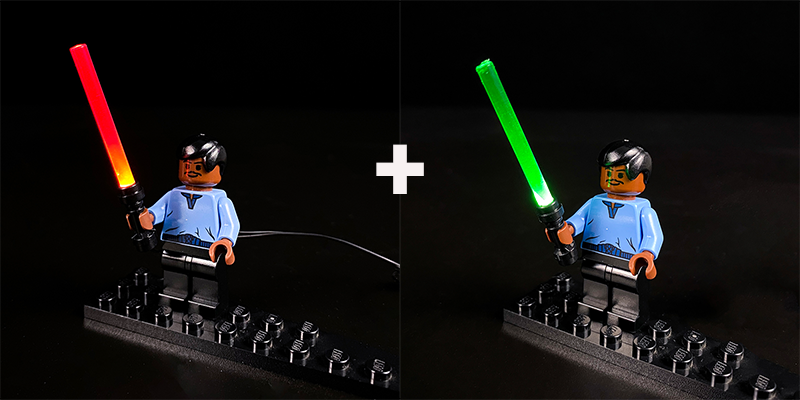 LED Lightsaber for Star Wars Minifigures 1 in 1 USB