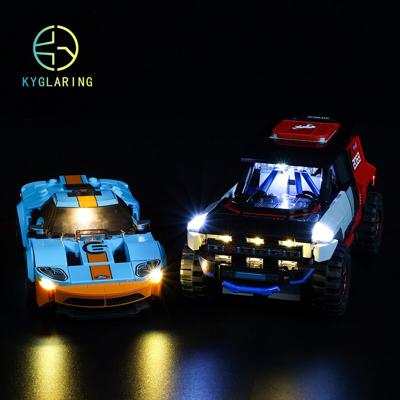 Led Lighting Set for Speed Champions 76905 GT Heritage Edition and Bronco R