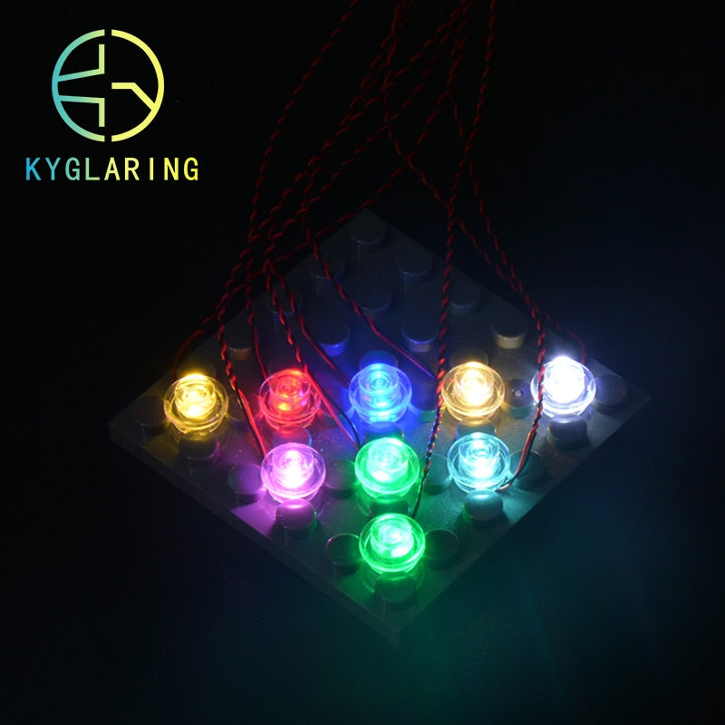 0.8mm 2pin Plug bk&rd Cables Bit Lights (Pack of 12)