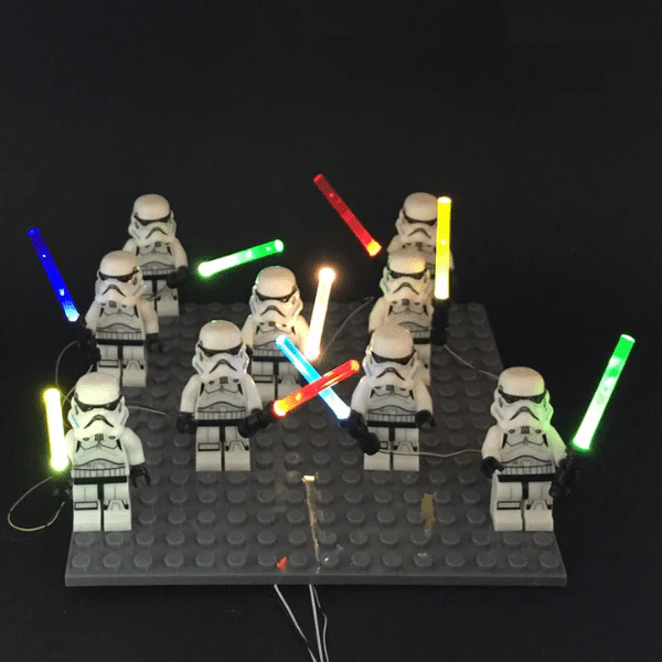 LED Lightsaber for Star Wars Minifigures 1 in 1 USB