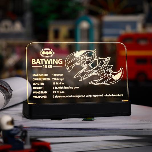 LED Light Acrylic Nameplate for 1989 Batwing #76161