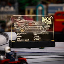 LED Light Acrylic Nameplate for Back to the Future Time Machine