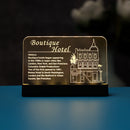 LED Light Acrylic Nameplate for Boutique Hotel