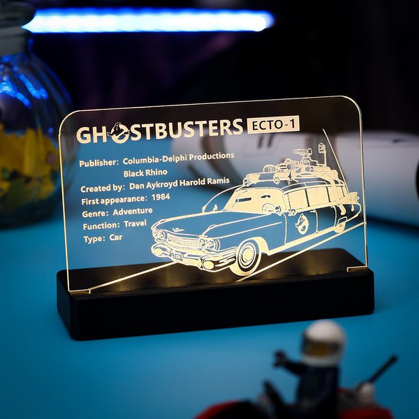 LED Light Acrylic Nameplate for Ghostbusters™ ECTO-1 #10274