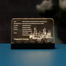 LED Light Acrylic Nameplate for Hogwarts Castle