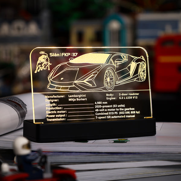 LED Light Acrylic Nameplate for Lamborghini Sián FKP 37 #42115