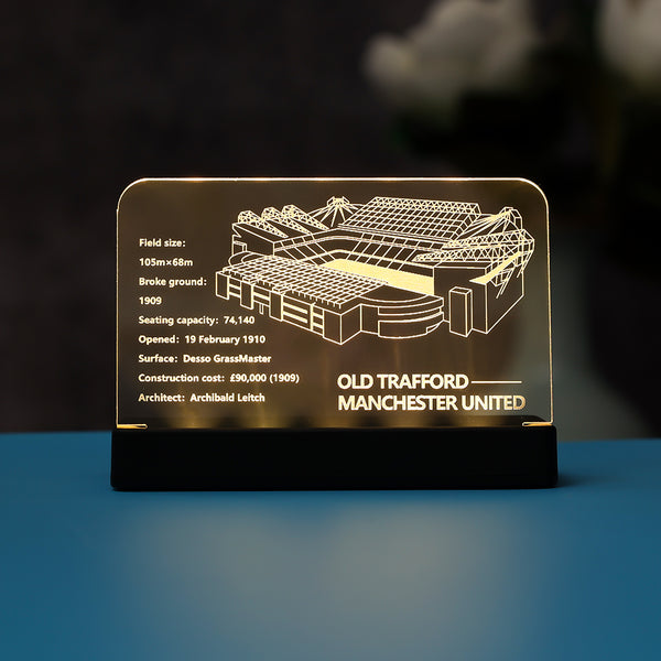 LED Light Acrylic Nameplate for Old Trafford - Manchester United #10272