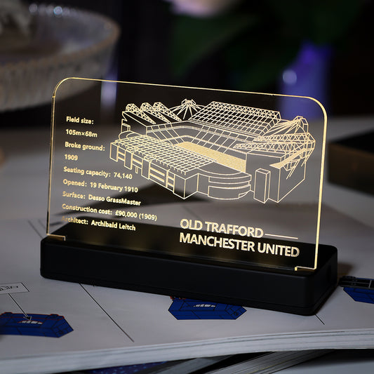LED Light Acrylic Nameplate for Old Trafford - Manchester United #10272