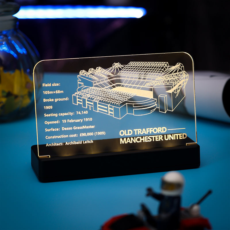 LED Light Acrylic Nameplate for Old Trafford - Manchester United